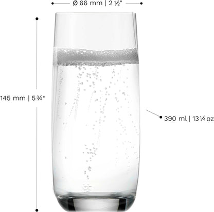 Stölzle Lausitz Longdrinkgläser Weinland 6Er-Set 390 Ml – Elegante Allroundgläser Ideal Für Cocktails, Drinks, Wasser & Säfte – Hochwertige Wassergläser Aus Kristallglas – Spülmaschinen- & Stoßfest