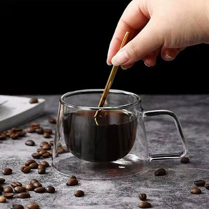 Transparentes hitzebeständiges Kaffeeglas aus Borosilikatglas – 200 ml