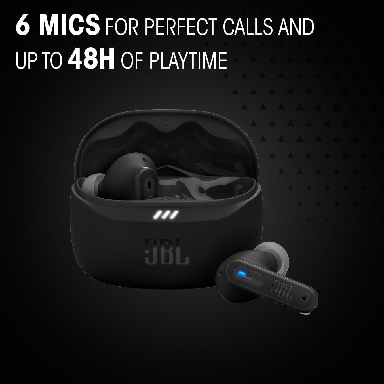JBL Tune Beam 2, Kabellose Bluetooth-In-Ear-Kopfhörer Mit Noise-Cancelling, 48 H Wiedergabezeit, IP54 Wasser - Und Staubgeschützt, Multipoint-Verbindung, Ergonomisches Design, Schwarz