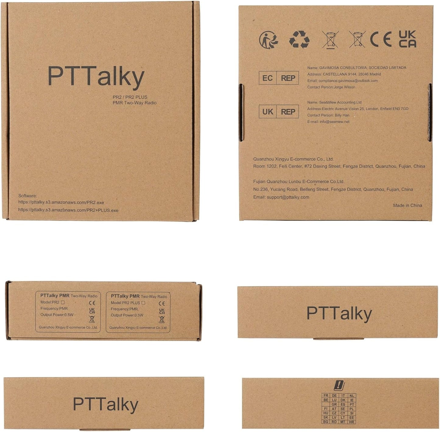 Walkie Talkie Mit Verstecktem Display PMR Funkgeräte 16 Kanäle VOX CTCSS/DCS Wiederaufladbares Woki Toki Erwachsene (2 Stück, Schwarz)